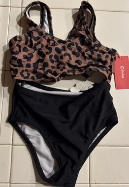 PATPAT Girts One Piece Leopard Print Monokini Swimsuit 2yrs
